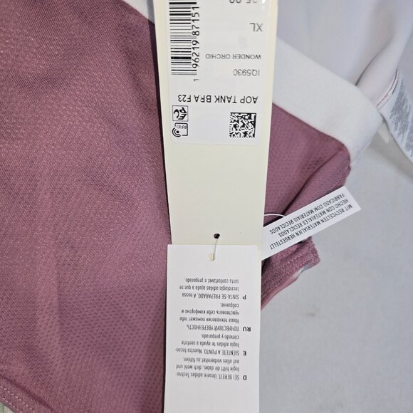 Adidas Girls' Allover Print Tank Bra Wonder Orchid, various sizes, NWT - Picture 8 of 8